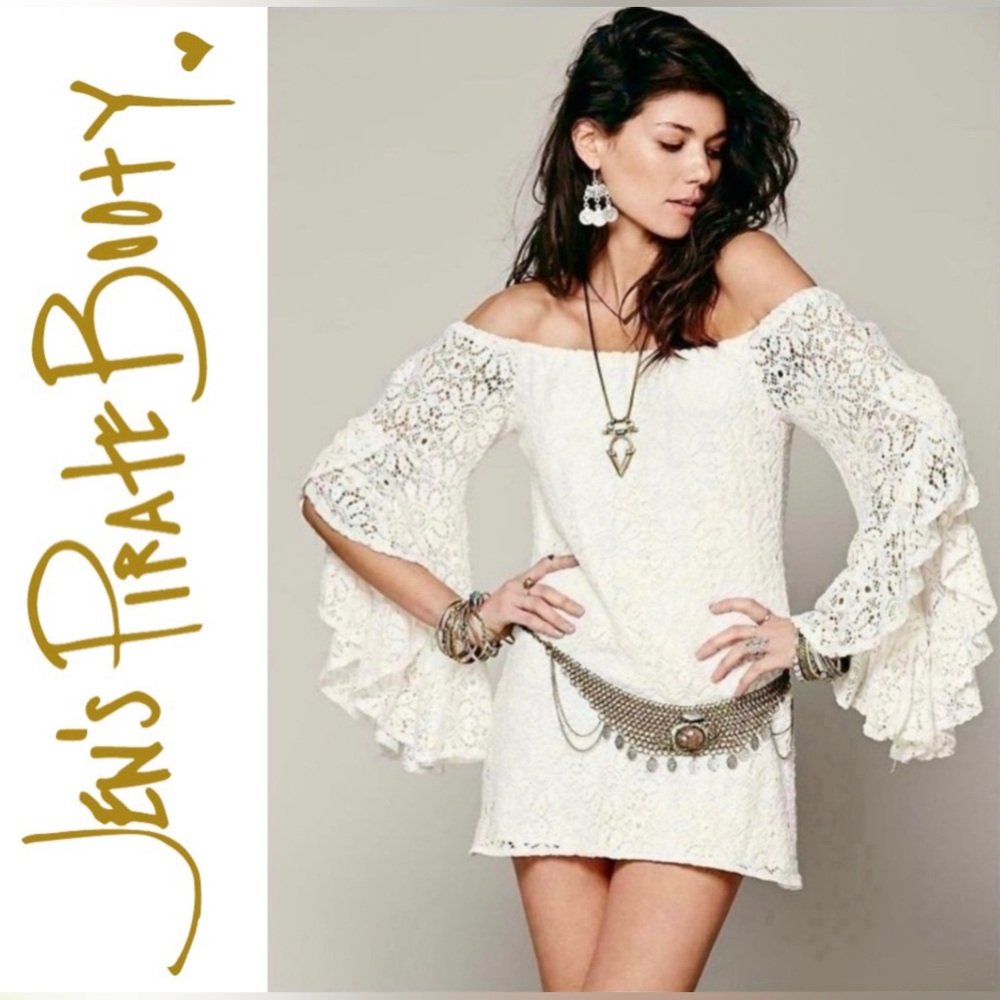JEN'S PIRATE BOOTY "French Bardot" Lace Look-A-Like Minidress by WinWin, Sz L/XL